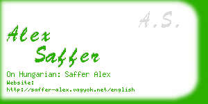 alex saffer business card